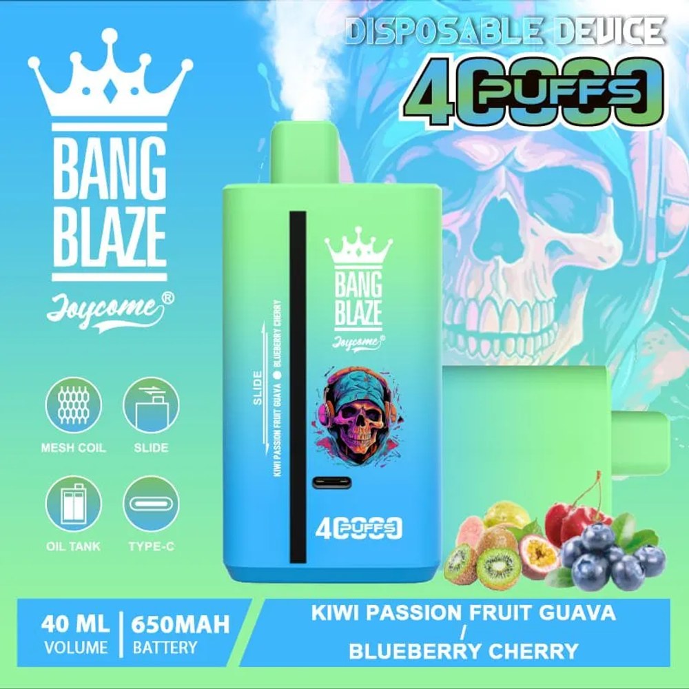Bang Blaze 40K - Kiwi Passion Fruit Guava / Blueberry Cherry