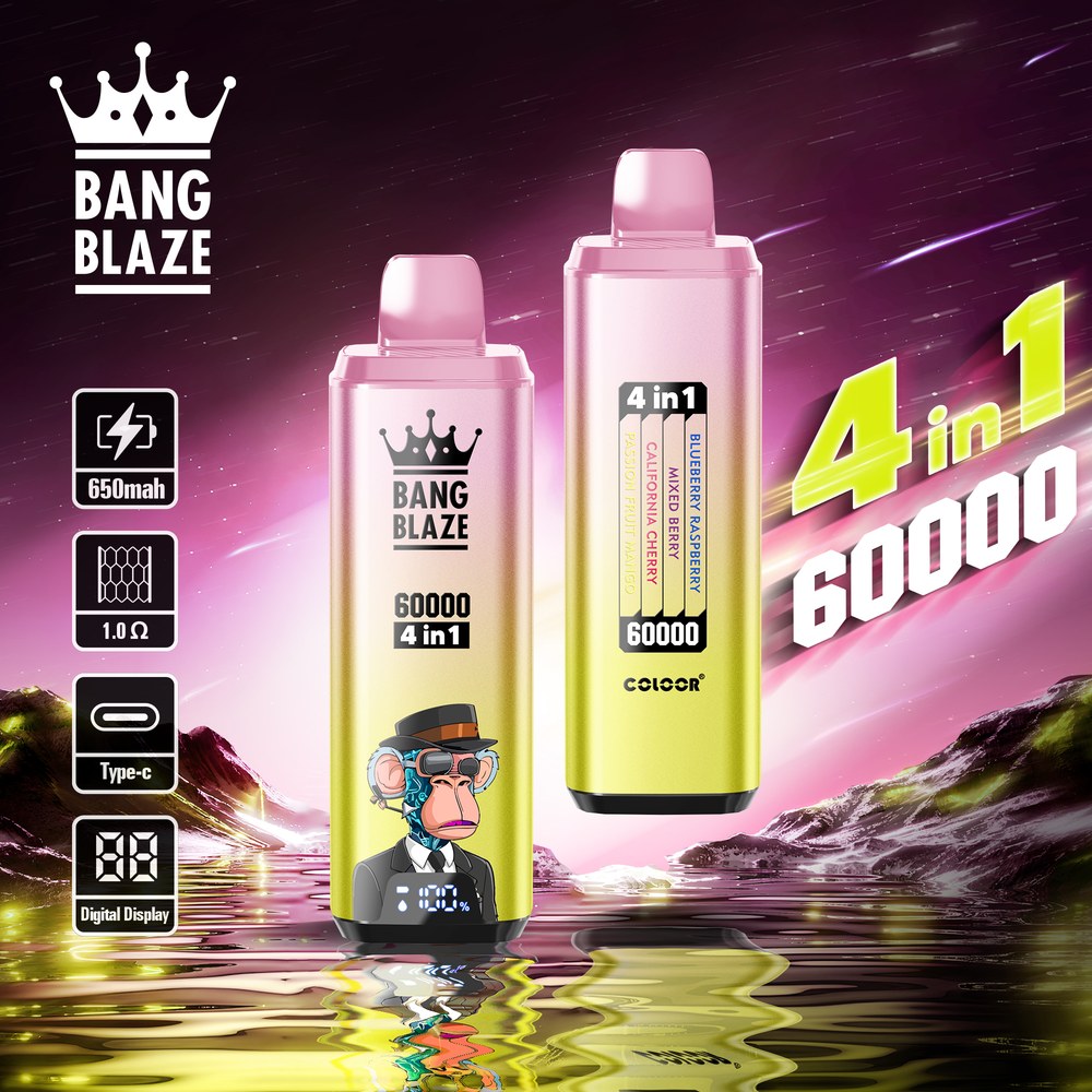 Bang Blaze 60K - Blueberry Ice / Peach Ice / Rainbow Candy / Lemon Sour Orange