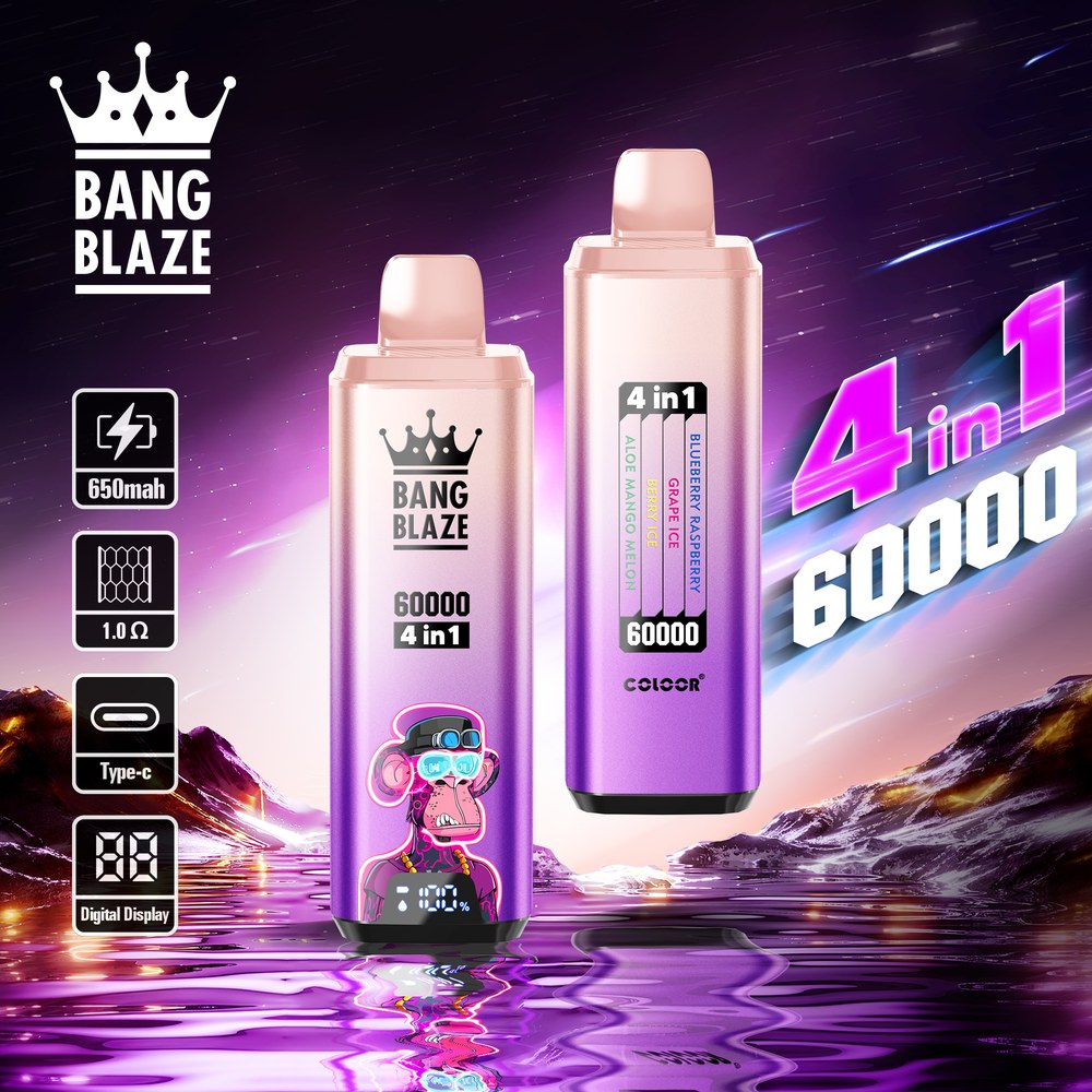Bang Blaze 60K - Blueberry Ice / Peach Mango Watermelon / Passion Kiss / Melon Apple