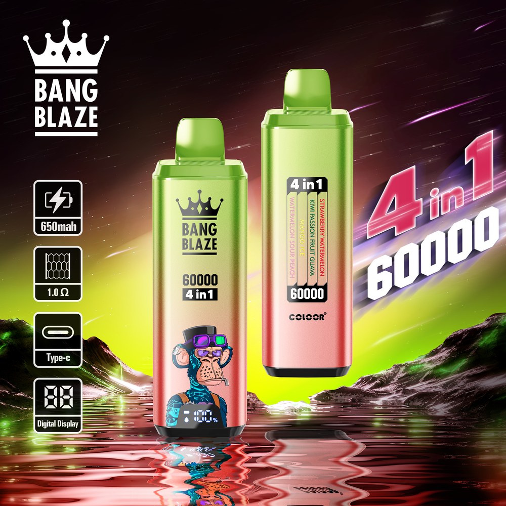 Bang Blaze 60K - Strawberry Watermelon / Kiwi Passion Fruit Guava / Mango Ice / Watermelon Sour Peach