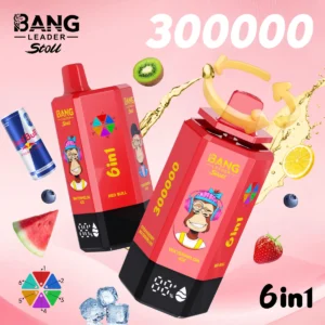 Bang Leader 300K - Watermelon Ice & Red Bull & Strawberry Kiwi & Blueberry Ice & Lemon Lime & Strawberry Watermelon