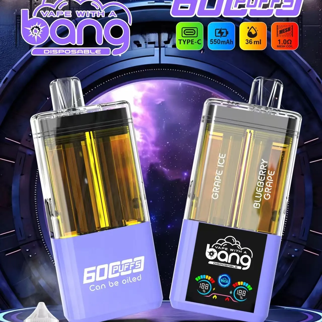 Bang 60K - Grape Ice & Blueberry Grape