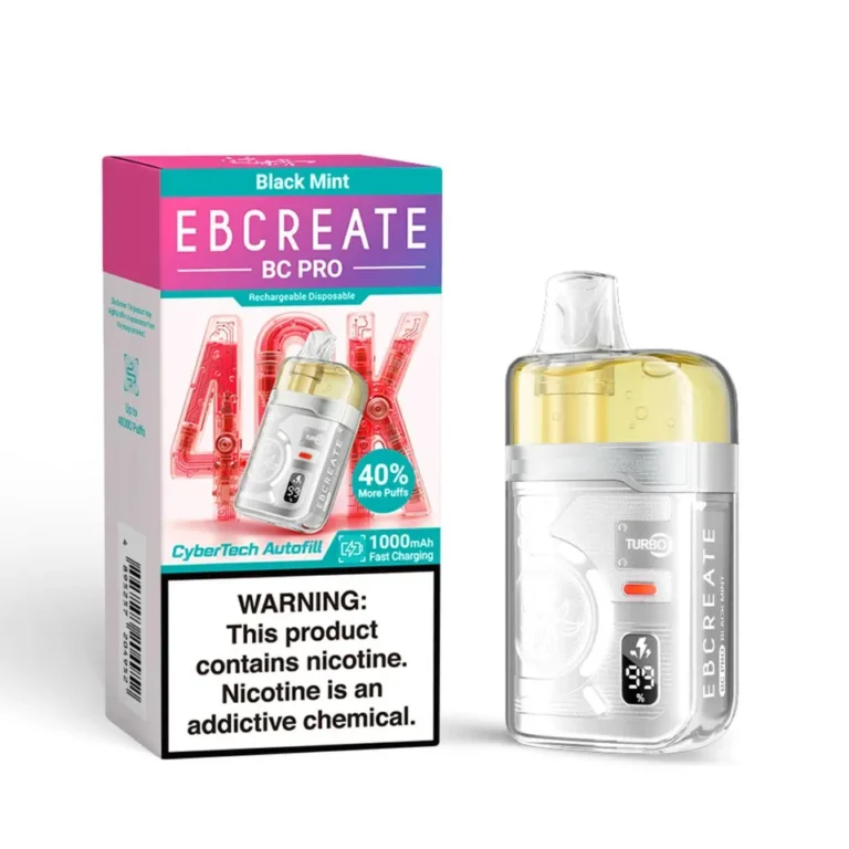Ebcreate Bc Pro 40k Puff Disposable Black Mint Vape Device