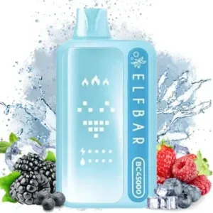 Elfbar Bc45000 45k Puffs Disposable Vape Blue Razz Ice Device