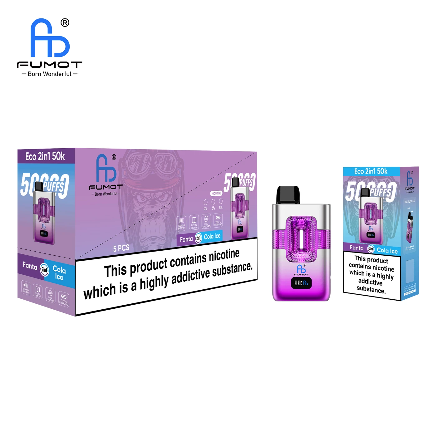 Fumot ECO 2in1 50000 - Fanta & Cola Ice