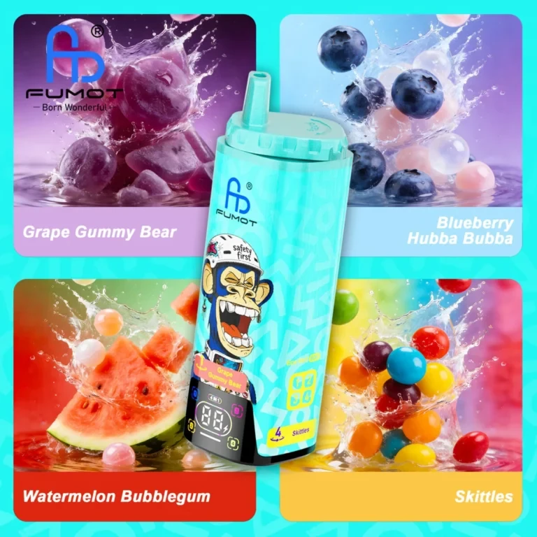 Fumot ECO 4in1 80K - Grape Gummy Bear / Blueberry Hubba Bubba / Watermelon Bubblegum / Skittles