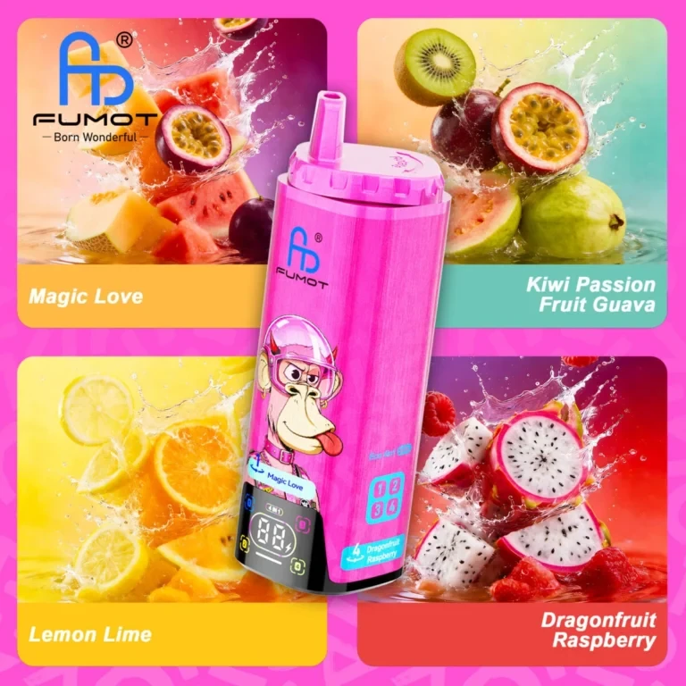 Fumot ECO 4in1 80K - Magic Love / Kiwi Passion Fruit Guava / Dragonfruit Raspberry / Lemon Lime