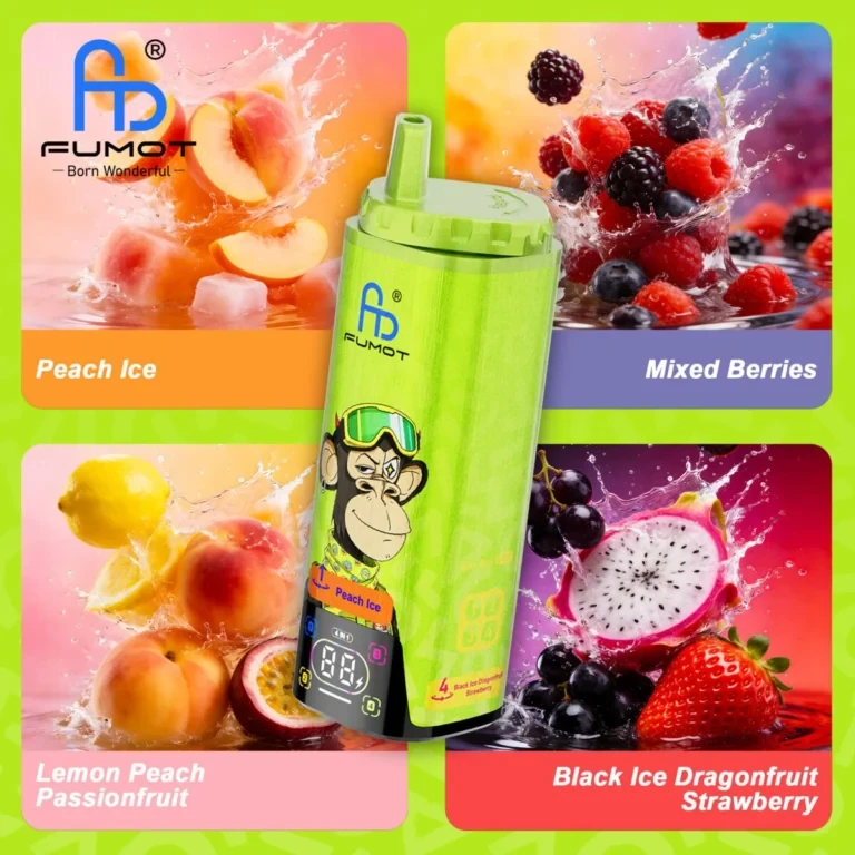 Fumot ECO 4in1 80K - Peach Ice / Mixed Berries / Lemon Peach Passionfruit / Black Ice Dragonfruit Strawberry