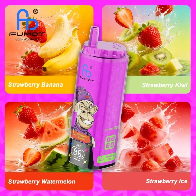 Fumot ECO 4in1 80K - Strawberry Banana / Strawberry Kiwi / Strawberry Watermelon / Strawberry Ice