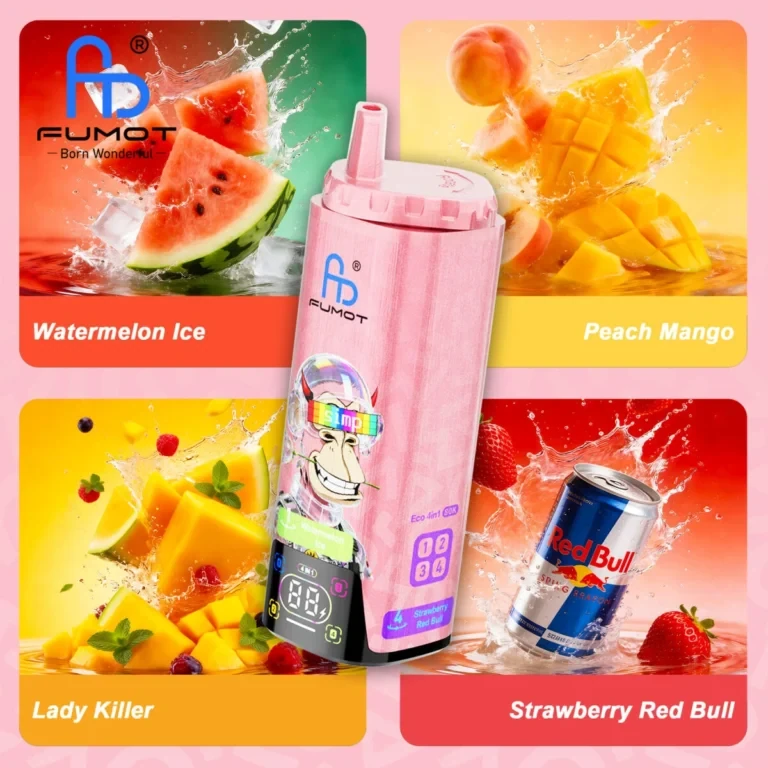 Fumot ECO 4in1 80K - Watermelon Ice / Peach Mango / Lady Killer / Strawberry Red Bull