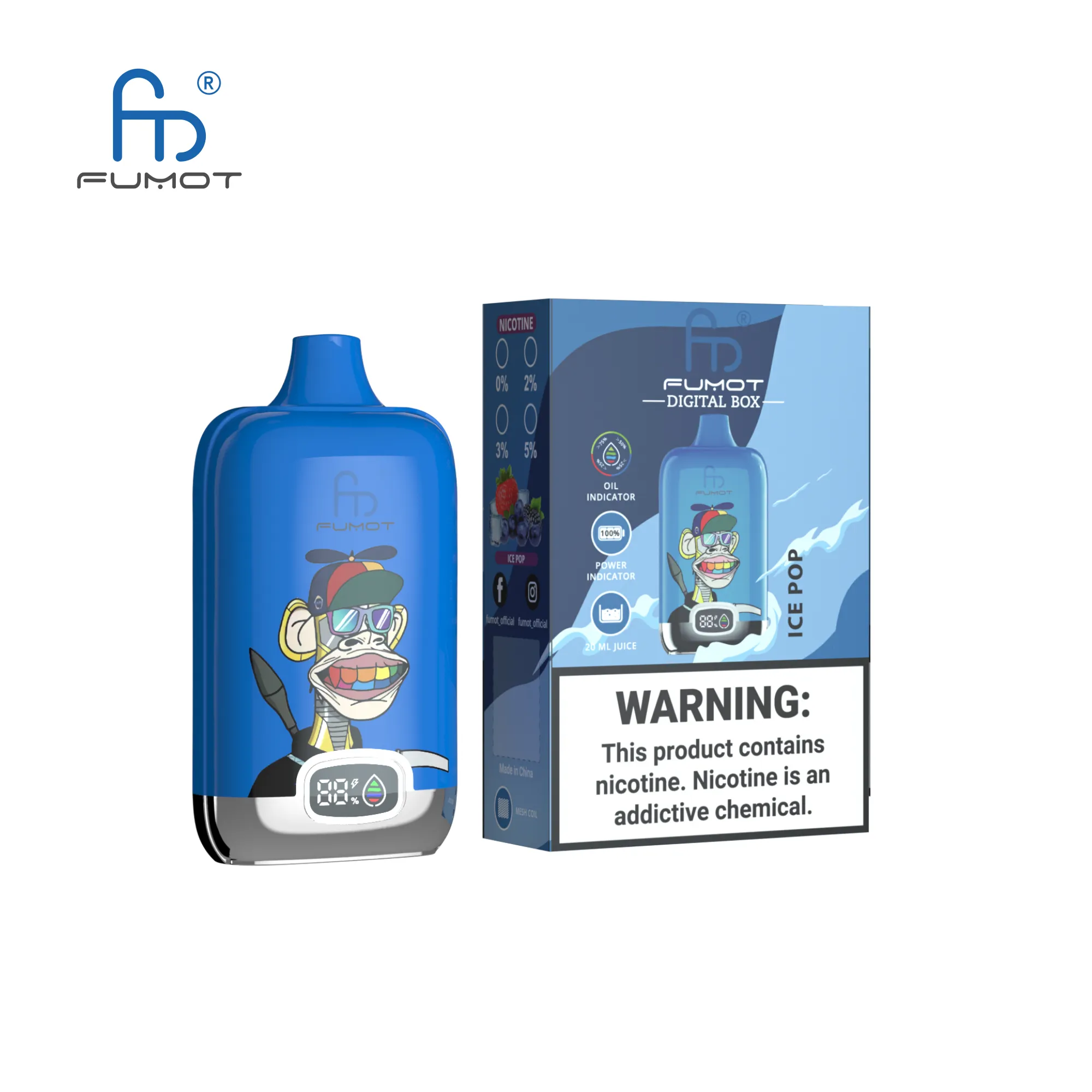 Fumot Randm Digital Box 12000 Ice Pop 2 Disposable Vape Device