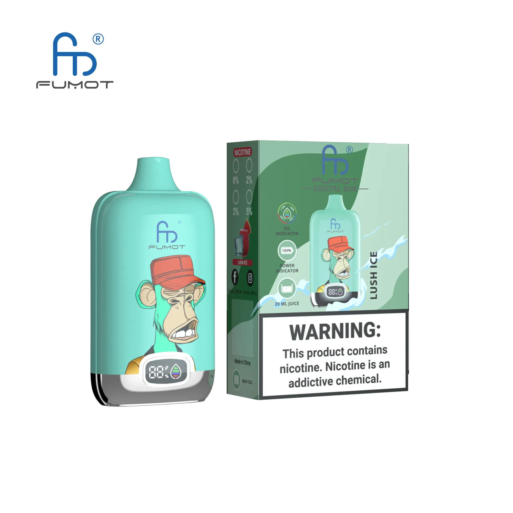 Fumot Randm Digital Box 12000 Lush Ice 1 Disposable Vape Device