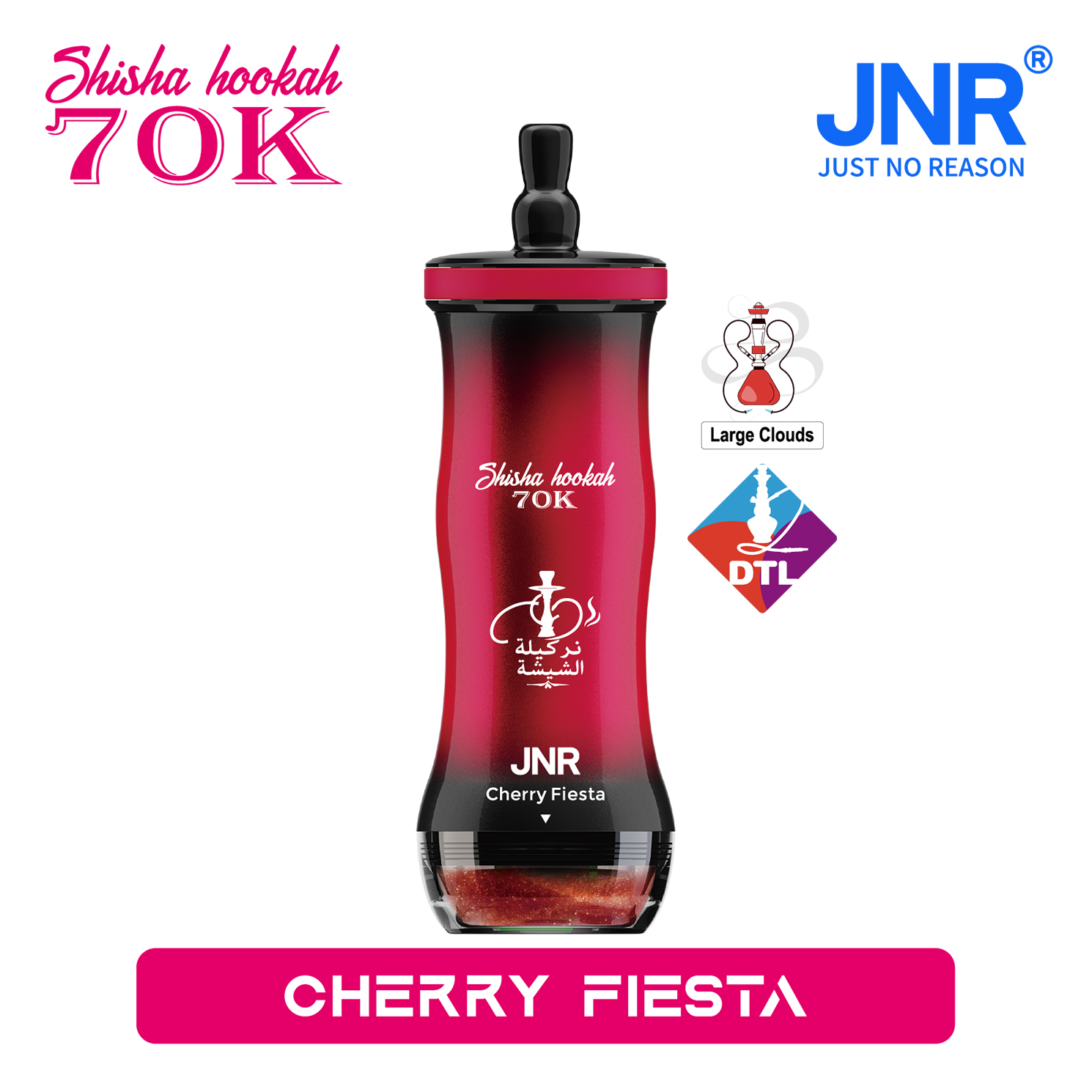 JNR Shisha Hookah 70K - Cherry Fiesta