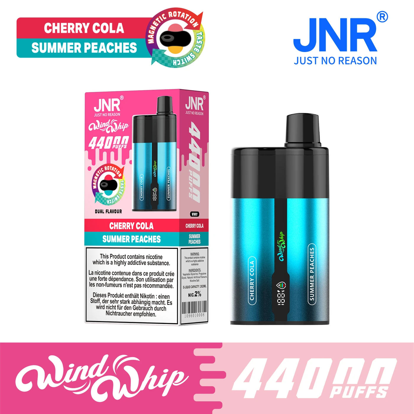 JNR WindWhip 44K - Cherry Cola & Summer Peaches