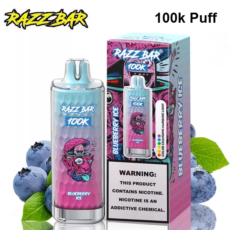 Razz Bar 100K - Blueberry Ice