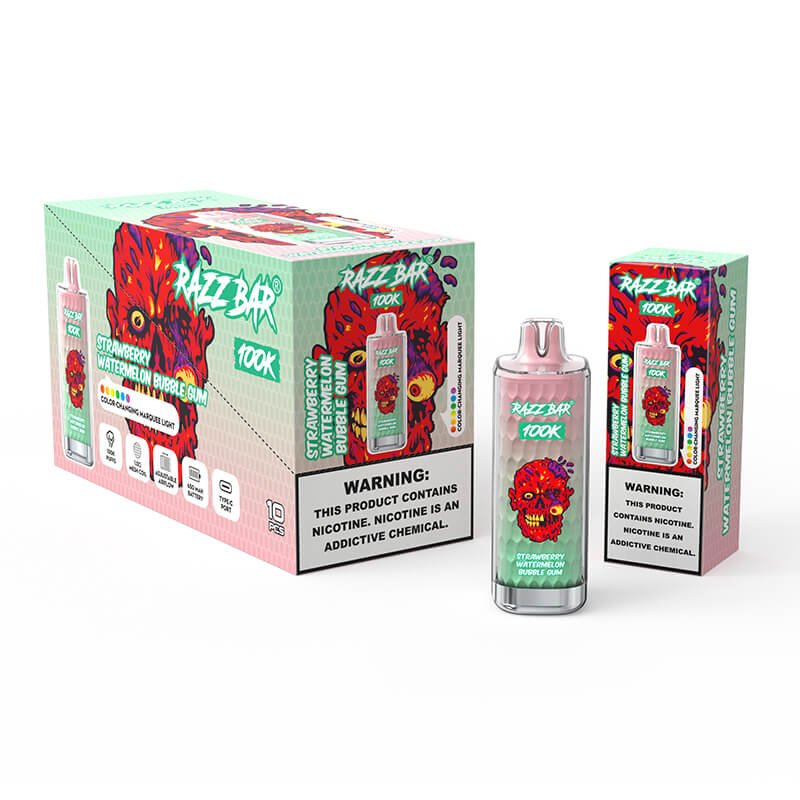 Razz Bar 100K - Strawberry Watermelon Bubble Gum
