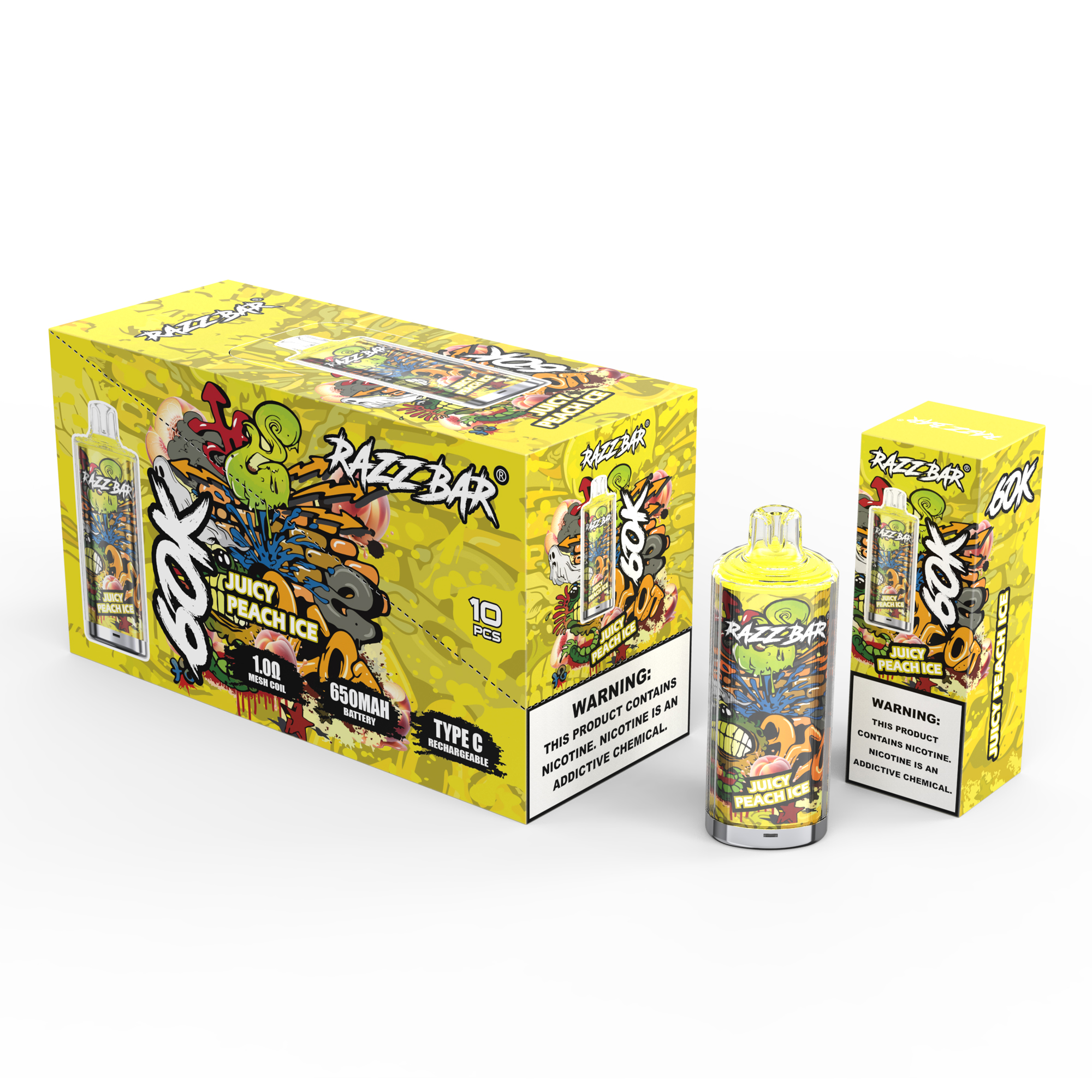 Razz Bar 60000 - Juicy Peach Ice