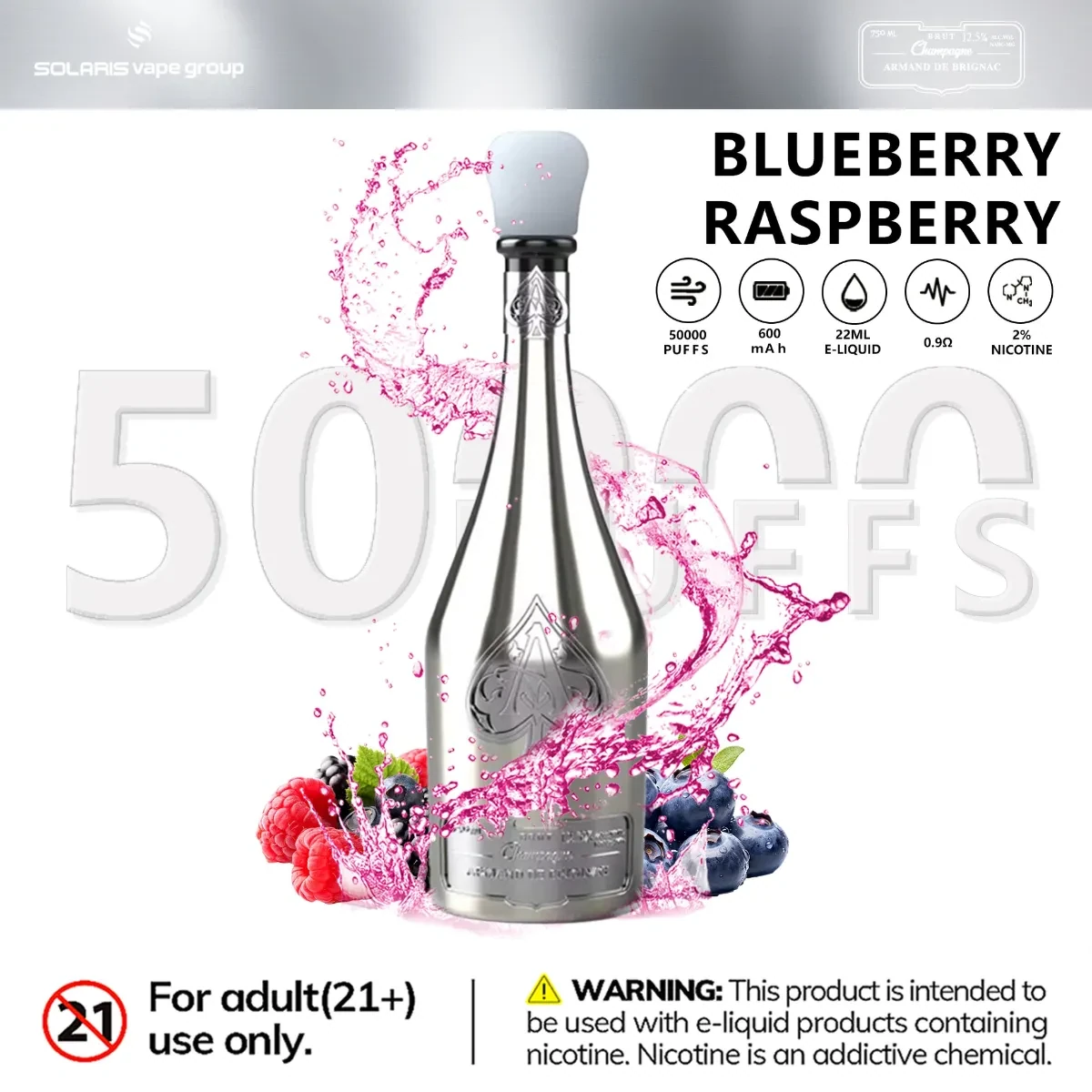 Solaris Champagne 50000 - Blueberry Raspberry