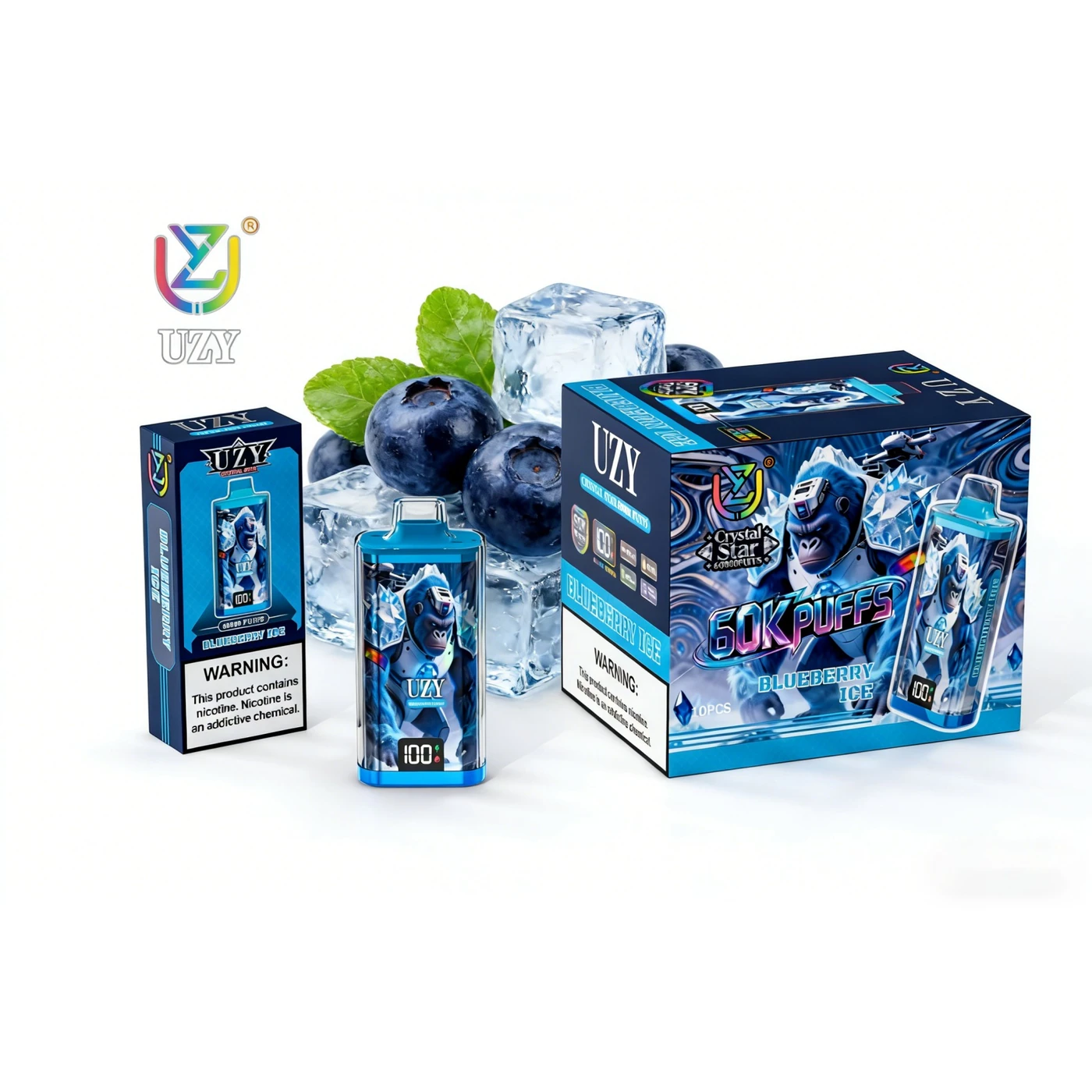 UZY Crystal Star 60000 - Blueberry Ice
