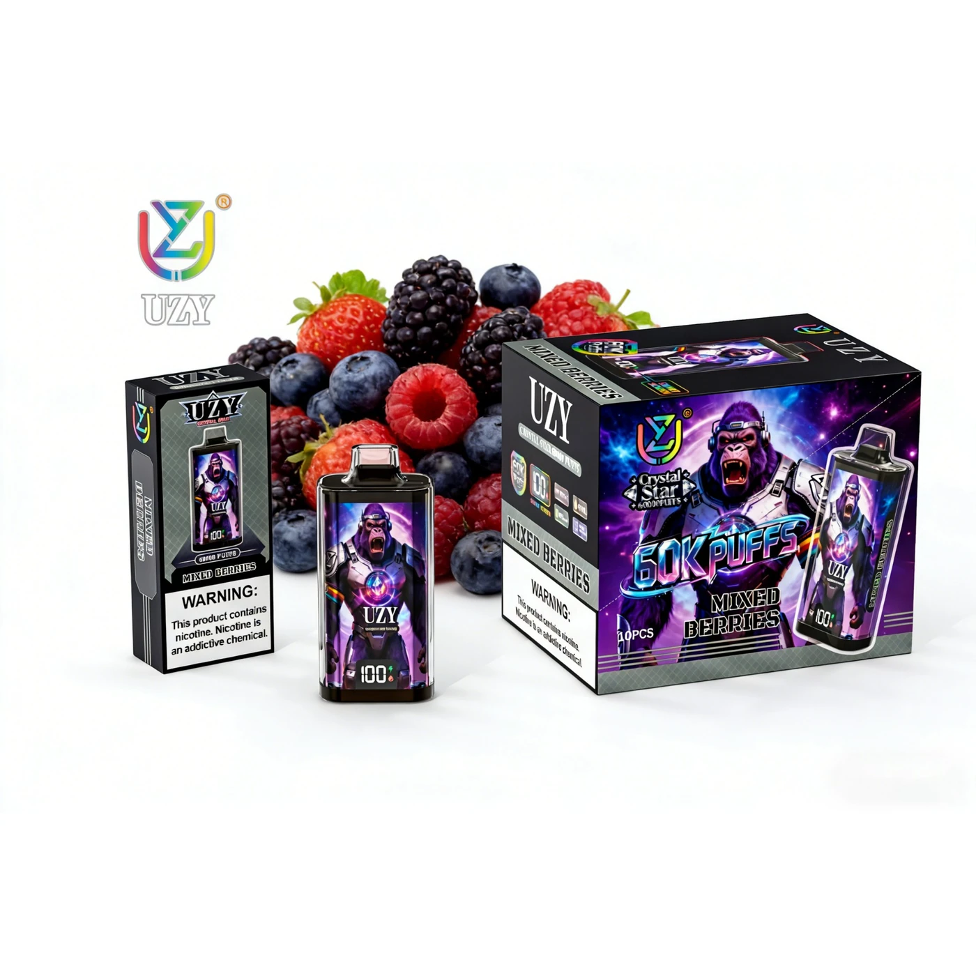UZY Crystal Star 60000 - Mixed Berries