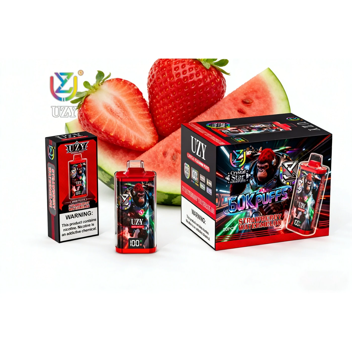 UZY Crystal Star 60000 - Strawberry Watermelon