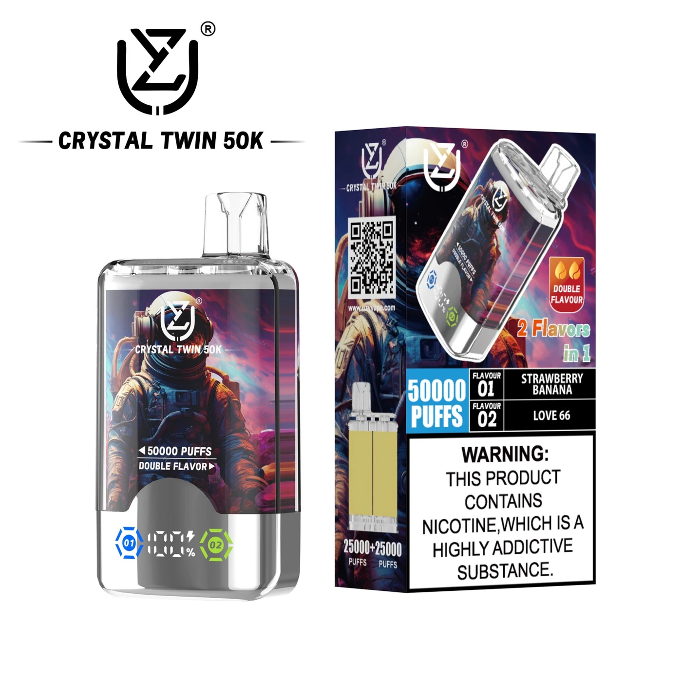UZY Crystal Twin 50000 - Strawberry Banana & Love 66