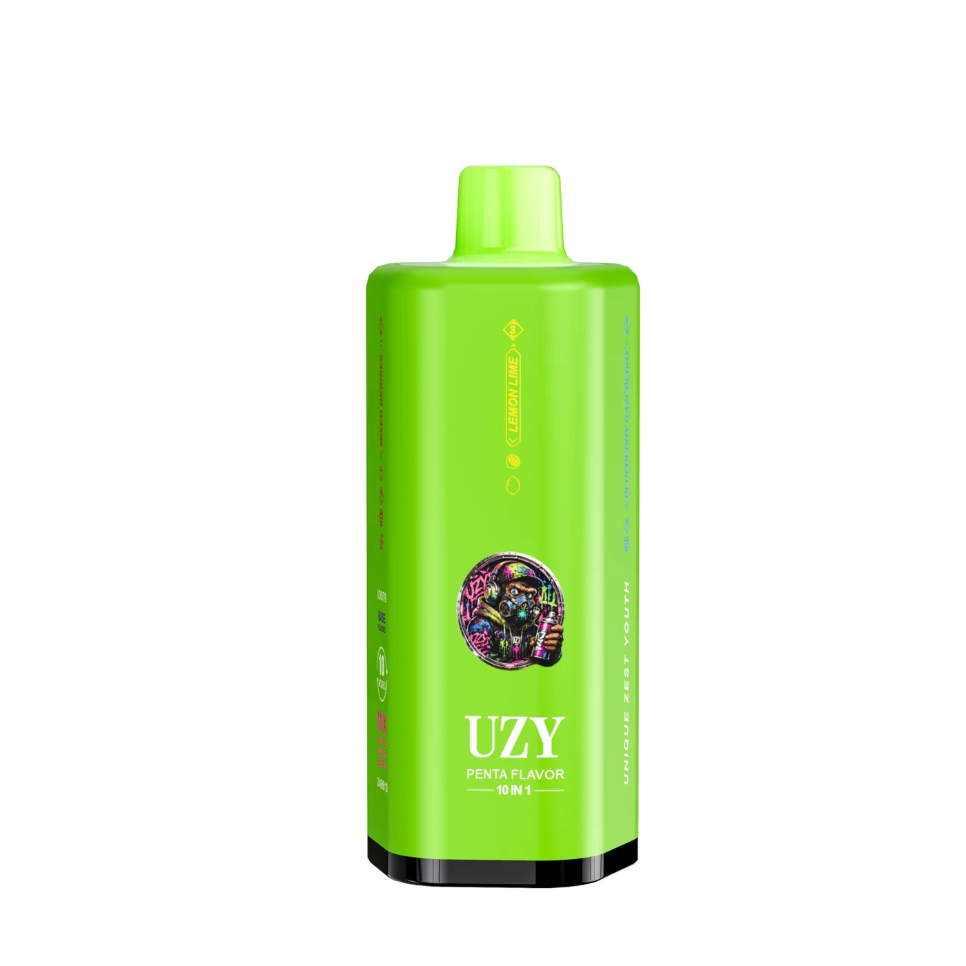 UZY Penta 10-en-1 500K - Mixed Berries & Lemon Lime & Blueberry Raspberry & Green Apple & Triple Mango