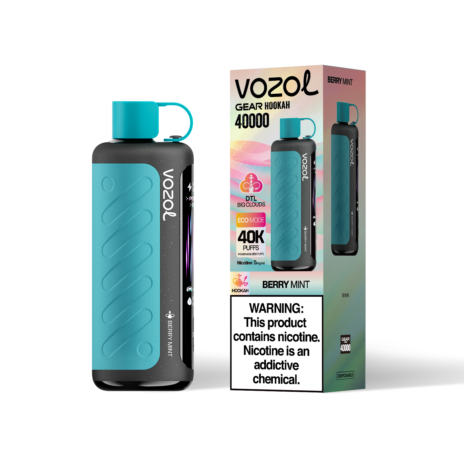 VOZOL Gear Hookah 40000 - Berry Mint