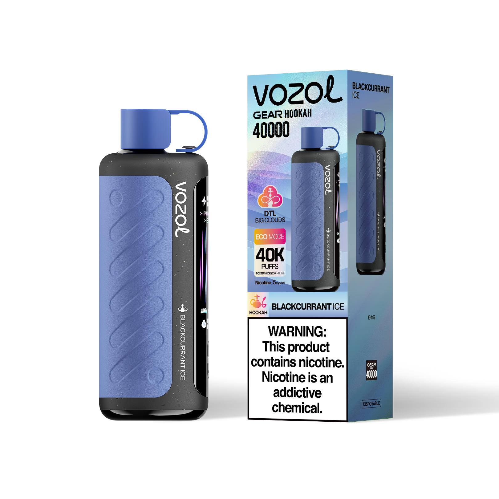 VOZOL Gear Hookah 40000 - Blackcurrant Ice