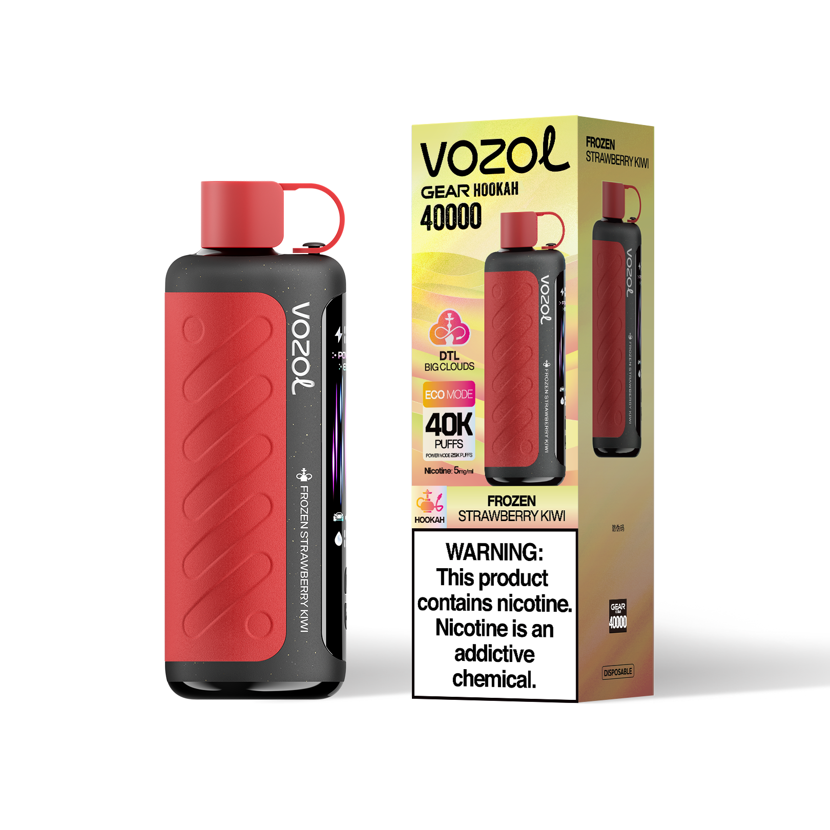 VOZOL Gear Hookah 40000 - Frozen Strawberry Kiwi