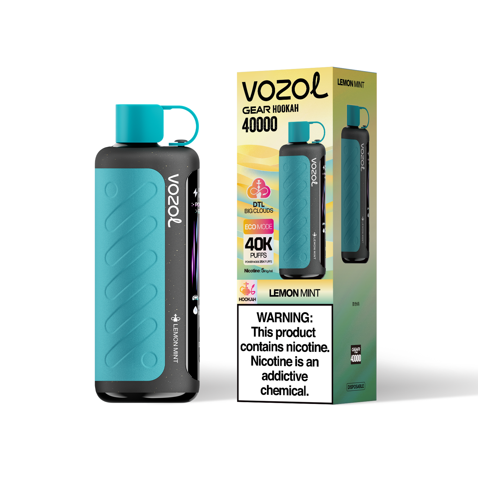 VOZOL Gear Hookah 40000 - Lemon Mint