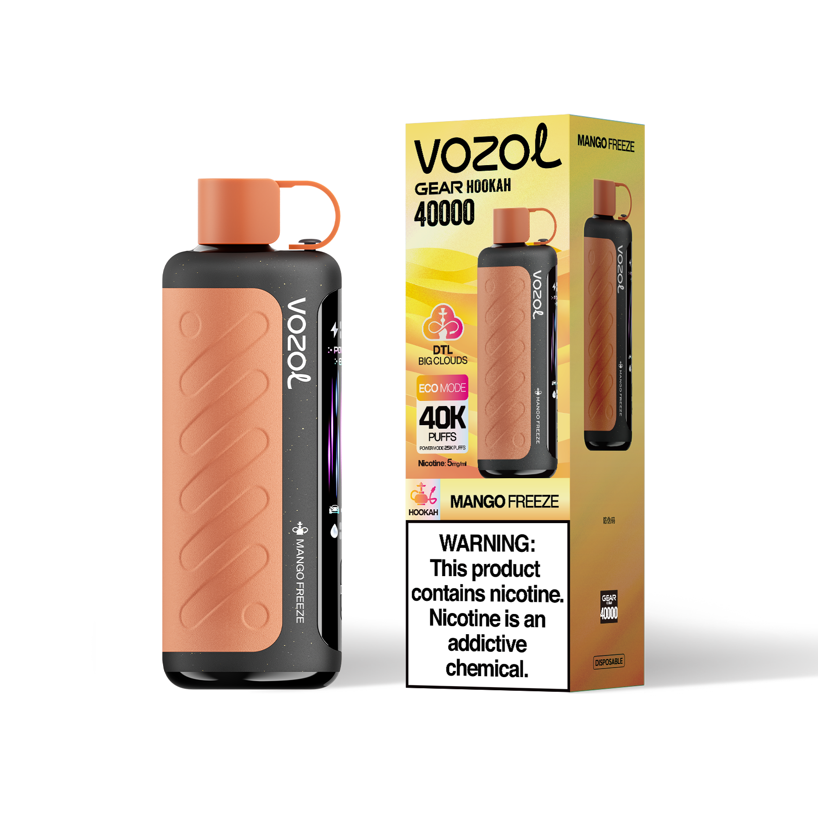 VOZOL Gear Hookah 40000 - Mango Freeze