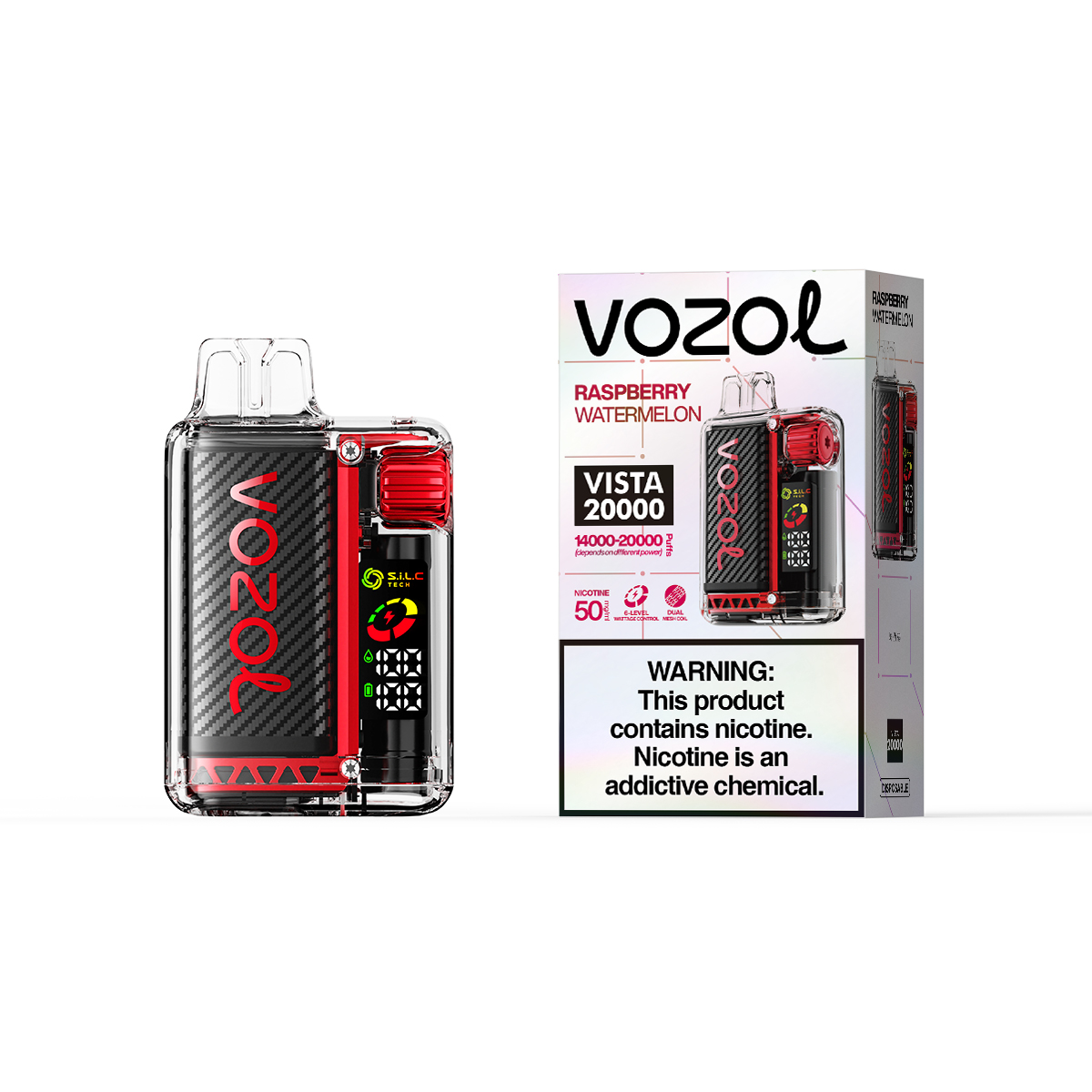 VOZOL Vista 20000 - Raspberry Watermelon