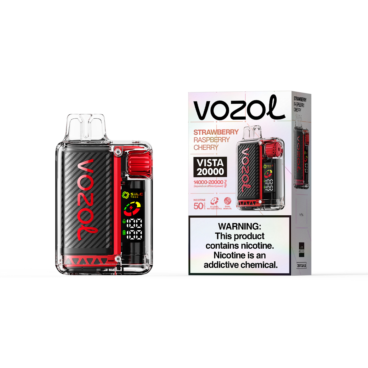 VOZOL Vista 20000 - Strawberry Raspberry Cherry