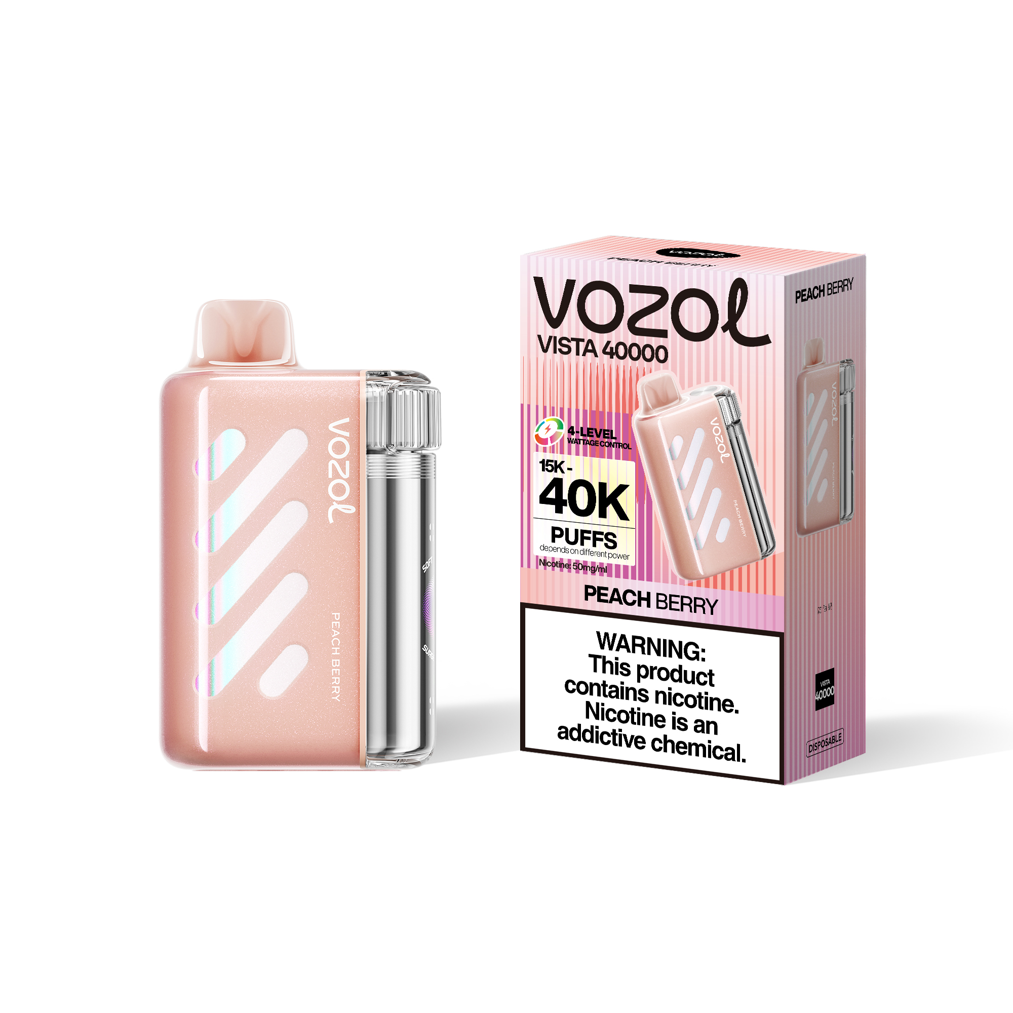 VOZOL Vista 40000 - Peach Berry