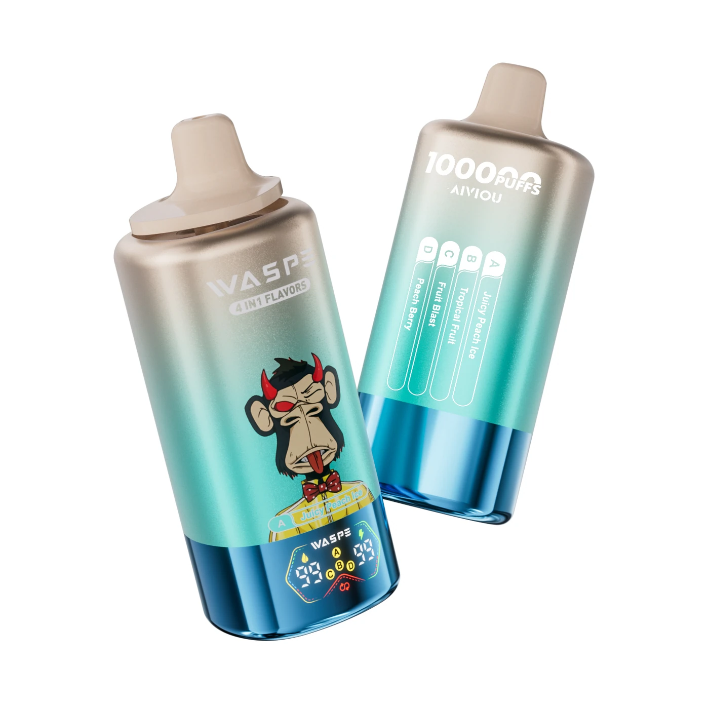 Waspe Aiviou 100K - Juicy Peach Ice & Tropical Fruit & Fruit Blast & Peach Berry