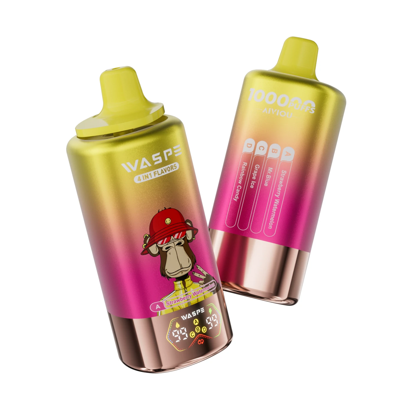 Waspe Aiviou 100K - Strawberry Watermelon & Mr.Blue & Grape Ice & Rainbow Candy