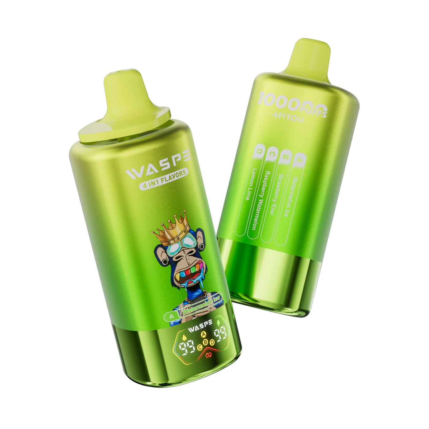 Waspe Aiviou 100K - Watermelon Ice & Strawberry Kiwi & Raspberry Watermelon & Lemon Lime