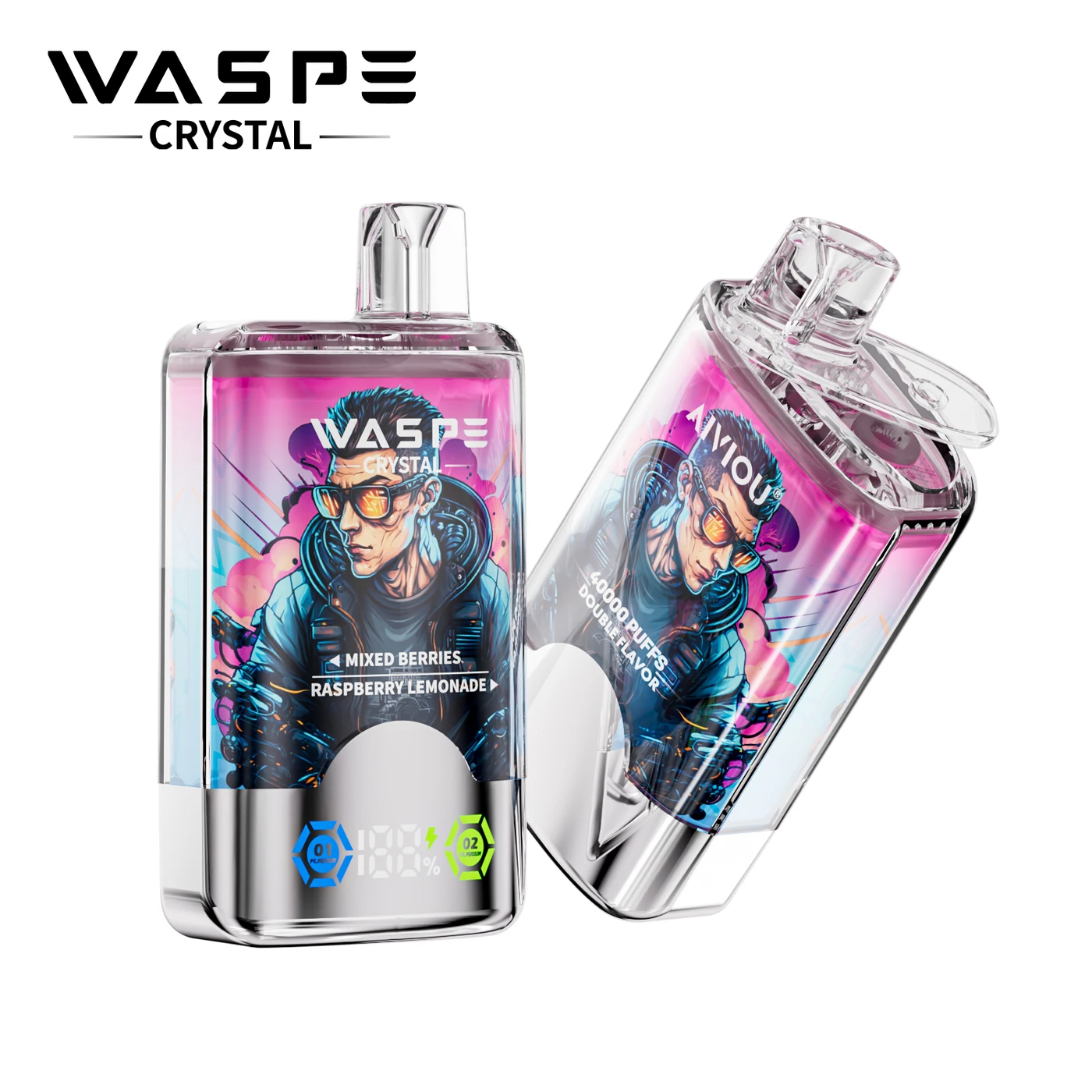 Waspe Crystal 40000 - Mixed Berries & Raspberry Lemonade