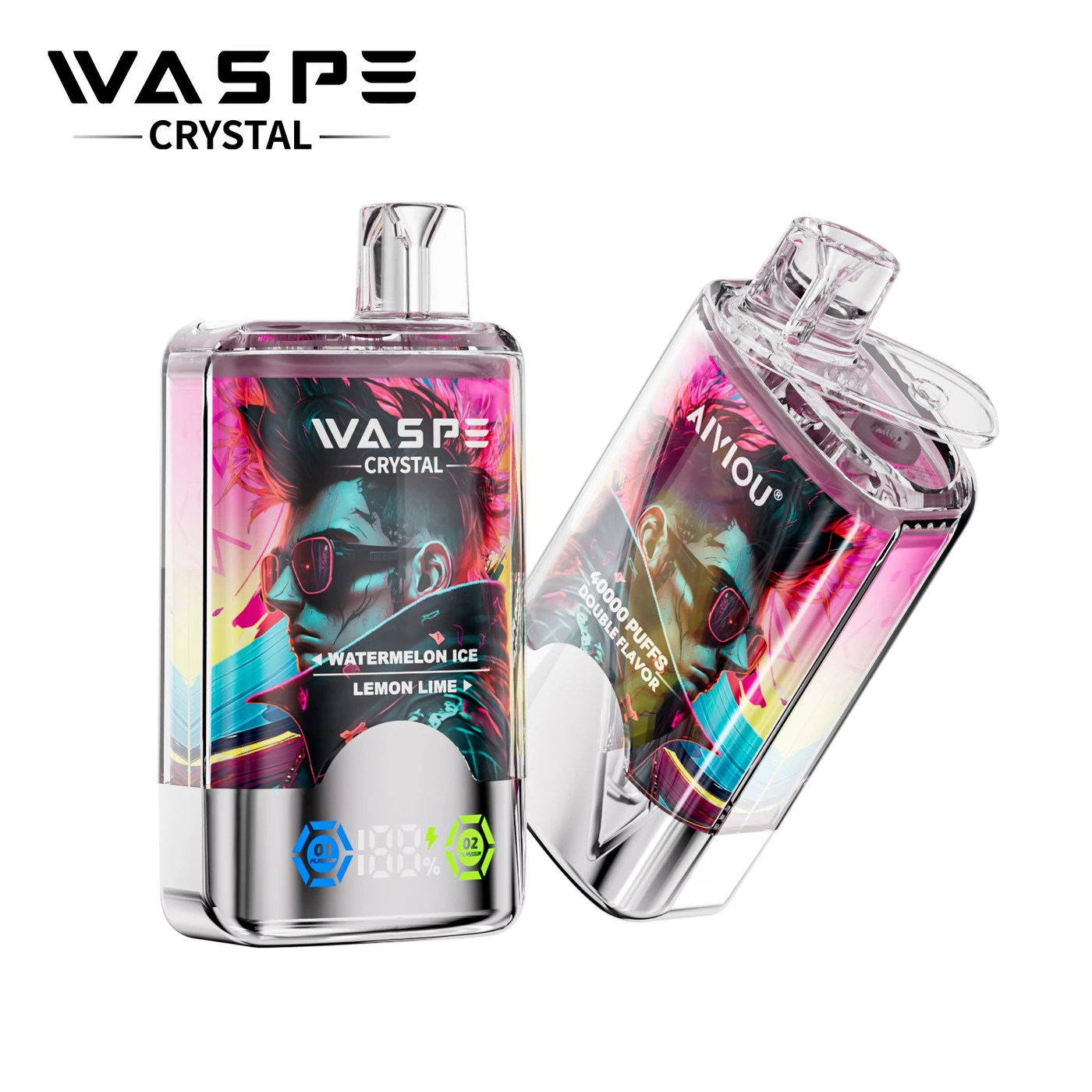 Waspe Crystal 40000 - Watermelon Ice & Lemon Lime