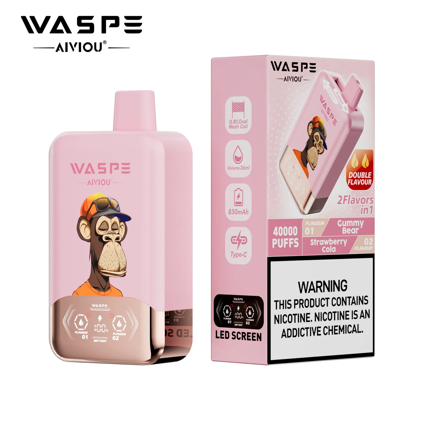 Waspe FIHP 40000 - Gummy Bear & Strawberry Cola