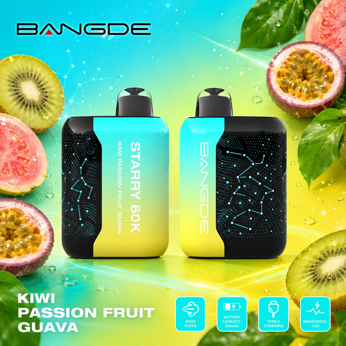 Bang DE Starry 60K - Kiwi Passion Fruit Guava