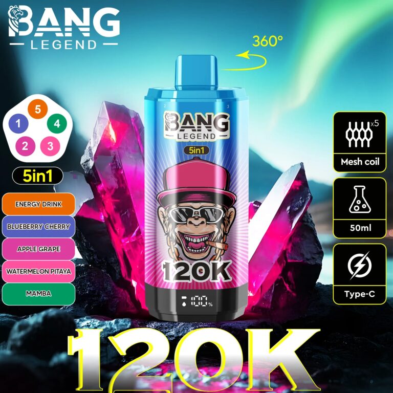 Bang Legend 120K - Energy Drink / Blueberry Cherry / Apple Grape / Watermelon Pitaya / Mamba