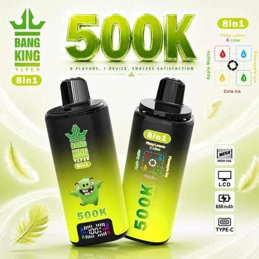 Bang King 500K - Fizzy Lemon & Lime / Apple Mojito / Pineapple Ice / Cola Ice