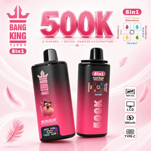 Bang King 500K - Peach Mango Watermelon / Red Bull / Strawberry Red Bull / Strawberry Kiwi