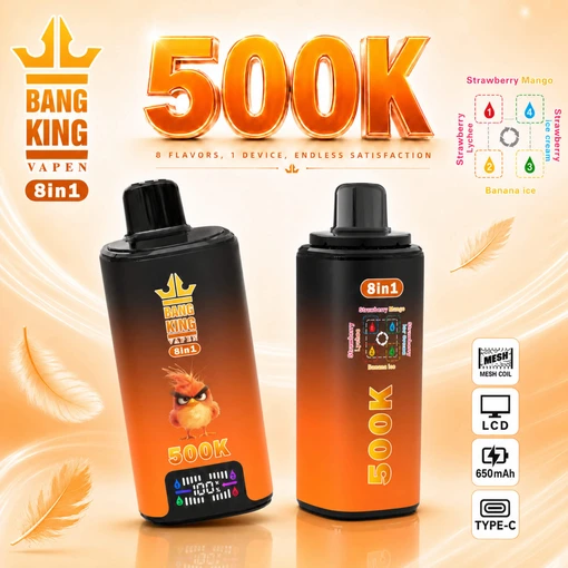Bang King 500K - Strawberry Mango / Strawberry Ice Cream / Banana Ice / Strawberry Lychee