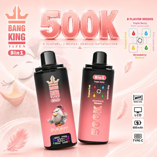 Bang King 500K - Triple Berry / Tropical Fruit / Strawberry Banana / Pink Lemonade