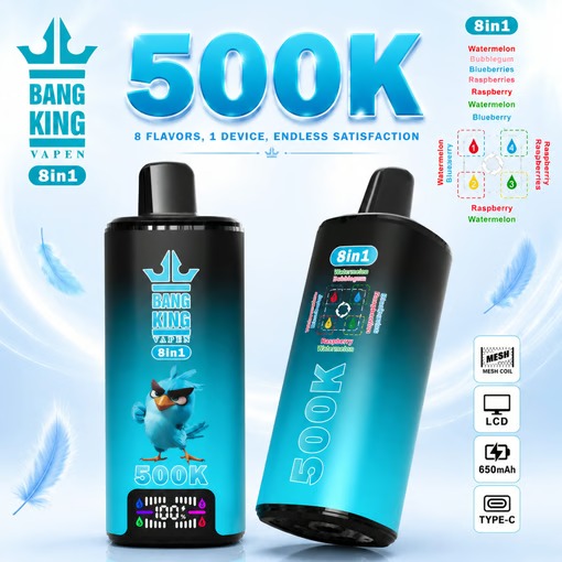 Bang King 500K - Watermelon Bubblegum / Blueberries Raspberries / Raspberry Watermelon / Watermelon Blueberry