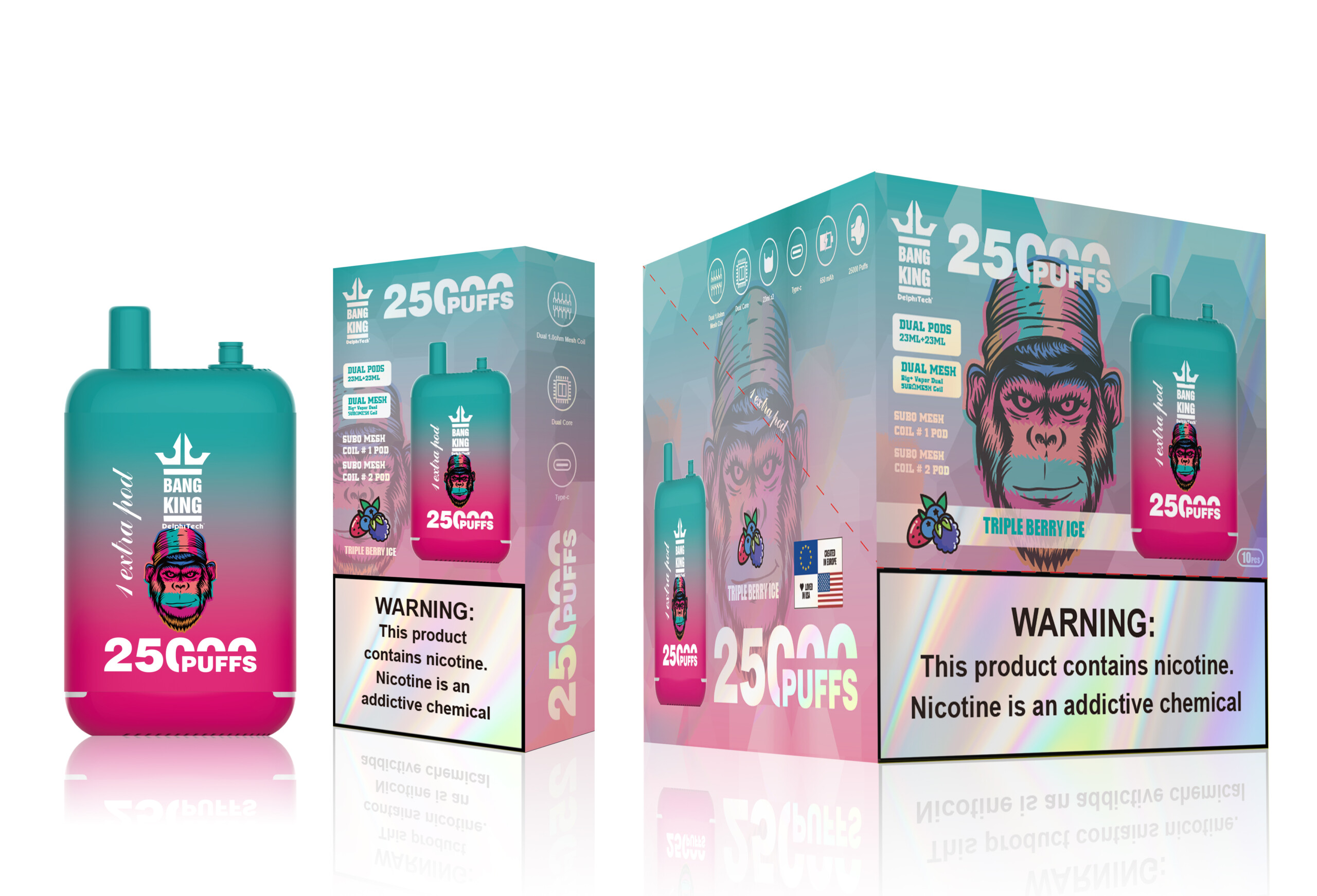 Bang King 25000 - Triple berry ice