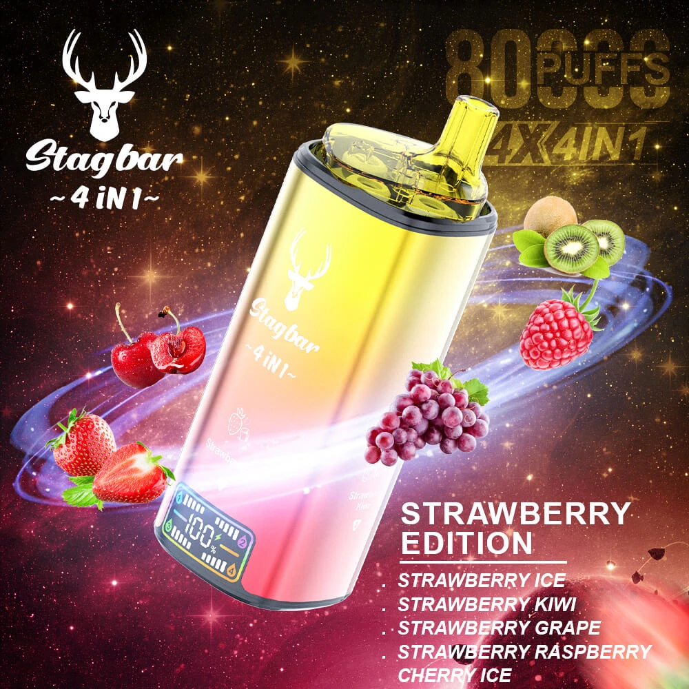 Stagbar 4 in 1 80K - Strawberry Edition